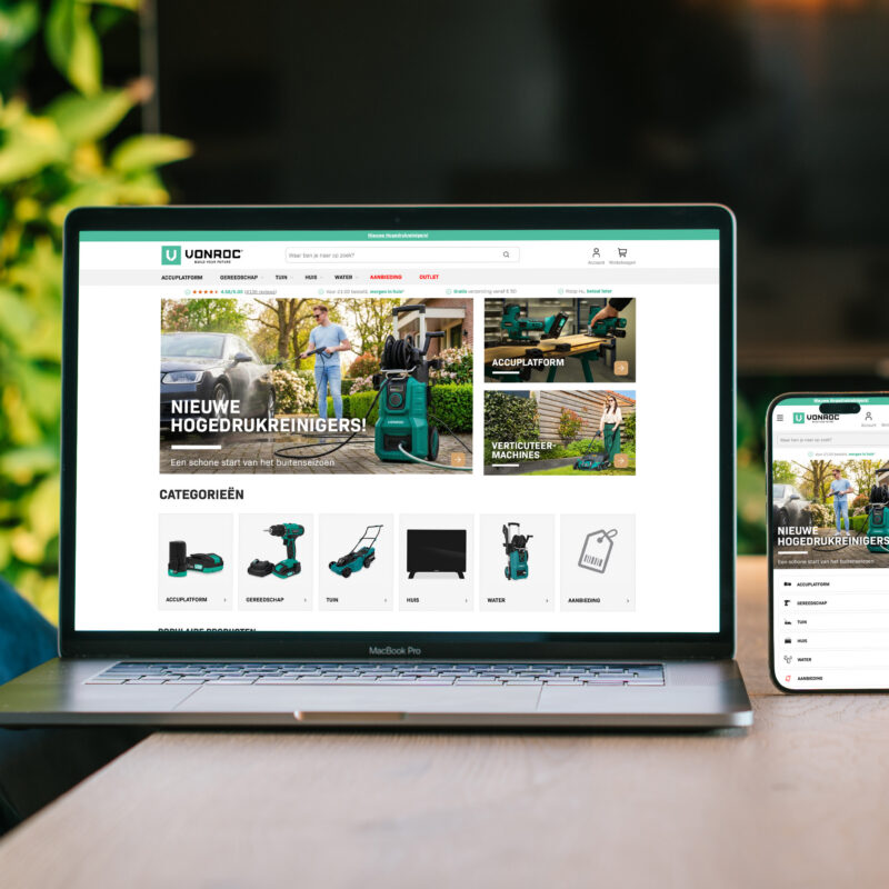 Vonroc Magento webshop ontwikkeling