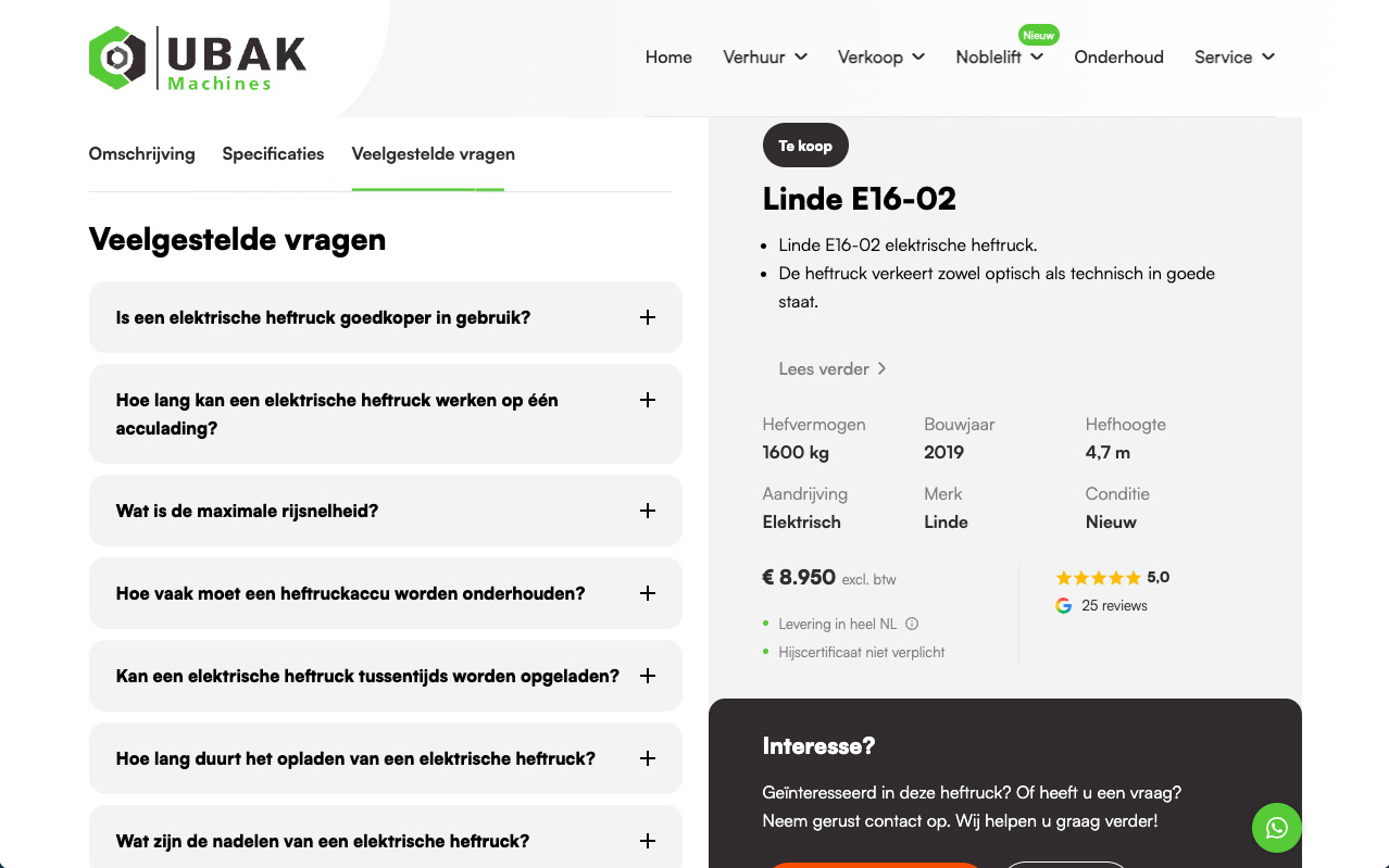 Waterfall structuur Ubak Machines in WordPress website door Gaaf - digital agency.png